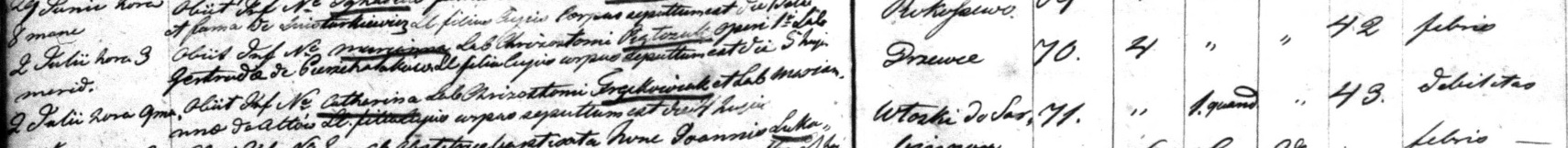 Catharina Frackowiak death record