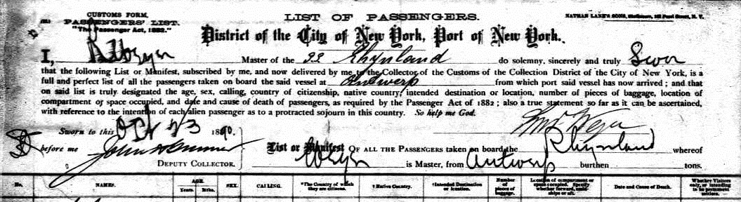 Albert Jankowski Psgr List cover page