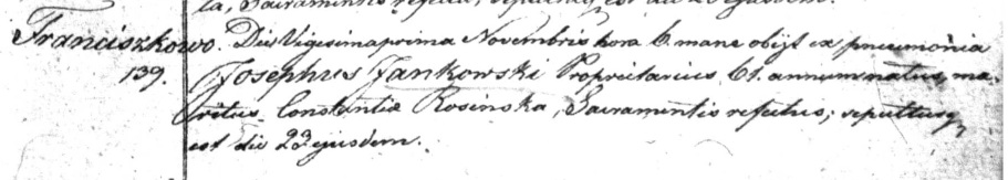Joseph Jankowski death record
