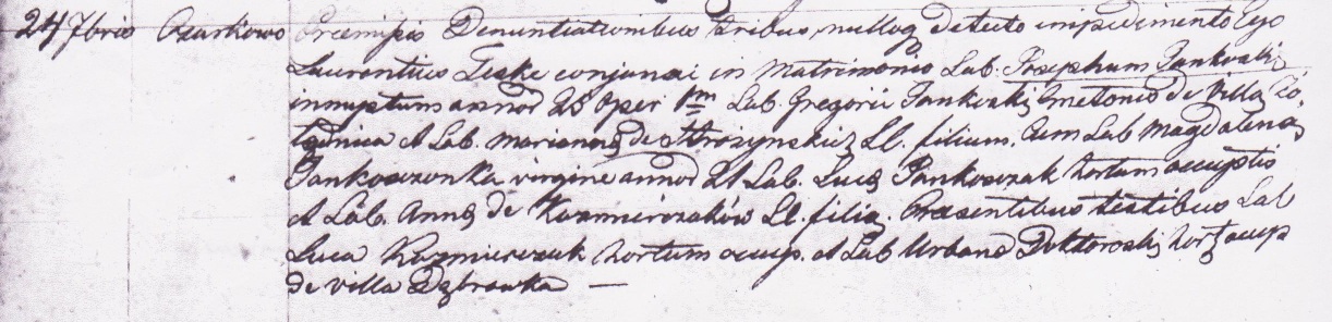 Magdalena Jankowski marriage record