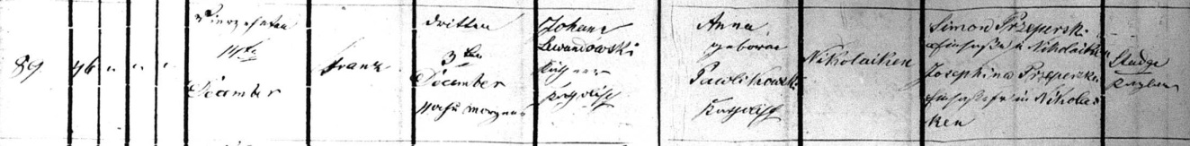 Matheus Frackowiak Baptism Record