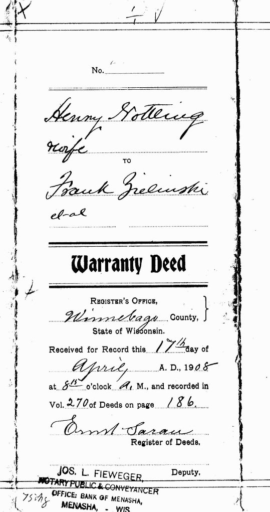 Frank and Sophie warranty deed1