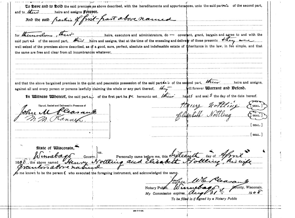 Frank and Sophie warranty deed 3